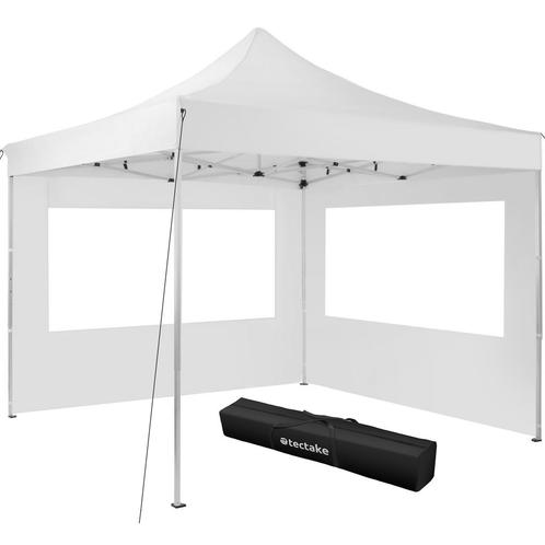 Opvouwbaar tuinpaviljoen 3x3m met 2 zijdelen - wit, Tuin en Terras, Partytenten, Verzenden