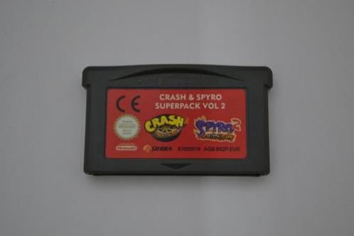 Crash & Spyro Super Pack Volume 2 (GBA EUR), Spelcomputers en Games, Games | Nintendo Game Boy, Zo goed als nieuw, Verzenden