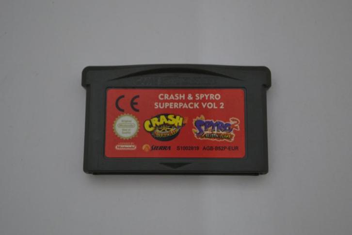 Crash & Spyro Super Pack Volume 2 (GBA EUR), Spelcomputers en Games, Games | Nintendo Game Boy, Zo goed als nieuw, Verzenden