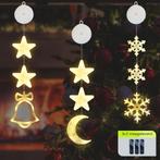 Kerstverlichting Raam Kerstbel, Maan, Sneeuwvlokken -, Verzenden, Nieuw
