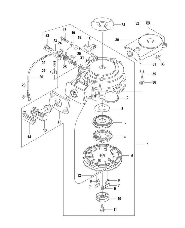 Mercury Compleet startblok voor 8 en 9,9 pk, Watersport en Boten, Buiten- en Binnenboordmotoren, Nieuw, Ophalen of Verzenden