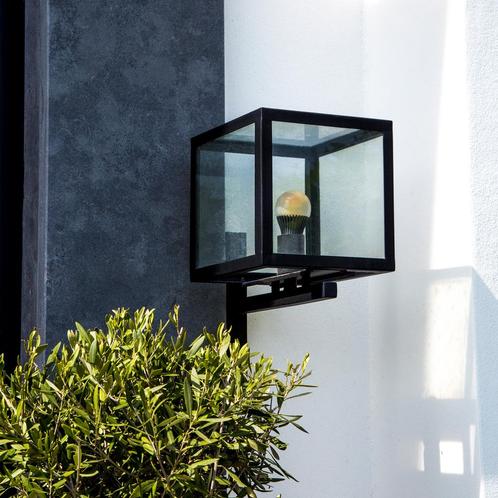 Loosdrecht Muurlamp Zwart Buitenverlichting Strak & modern, Tuin en Terras, Buitenverlichting, Verzenden