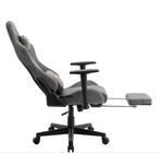 Nieuwe: Game Stoel – Ergonomisch en PU-Lederen Bureaustoel, Verzenden, Nieuw, Ergonomisch, Grijs
