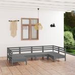 vidaXL 6-delige Loungeset massief grenenhout grijs, Verzenden, Nieuw, Loungeset