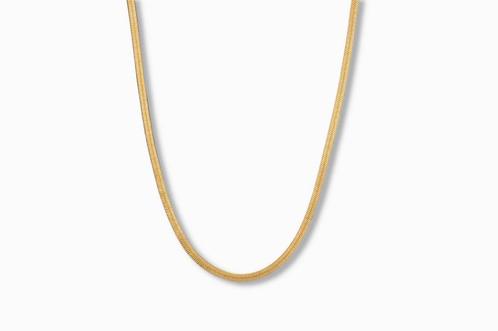 Gouden Herringbone ketting 14K, Sieraden, Tassen en Uiterlijk, Kettingen, Goud, Nieuw, Goud, Verzenden