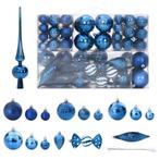 vidaXL Kerstballen 98 st Ø3/4/6 cm blauw, Verzenden, Nieuw