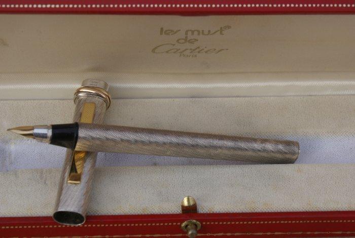 Très rare ancien stylo plume 18 kts Cartier Must de Vendôme, Verzamelen, Pennenverzamelingen