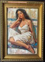 Italiaanse school (XX) - Ritratto di donna, Antiek en Kunst, Kunst | Schilderijen | Klassiek