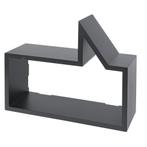 Wolk kubus zwart gelakt 15mm 40x20x12cm (Badkamer), Verzenden