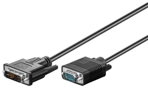 DVI-A naar VGA kabel / zwart - 2 meter, Audio, Tv en Foto, Audiokabels en Televisiekabels, Ophalen of Verzenden
