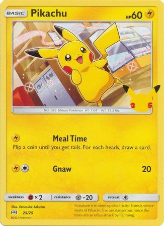 Pikachu 25/25 Promo 25TH ANNIVERSARY MC DONALDS, Hobby en Vrije tijd, Verzamelkaartspellen | Pokémon, Losse kaart, Nieuw, Foil