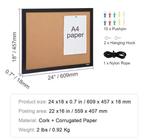 Kurk Prikbord met MDF Frame – Bulletin Board voor Notities F, Huis en Inrichting, Woonaccessoires | Memoborden, Verzenden, Nieuw