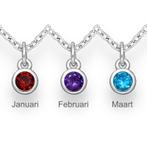 925 Zilveren geboorstesteen ketting, Sieraden, Tassen en Uiterlijk, Kettingen, Verzenden, Nieuw, Zilver