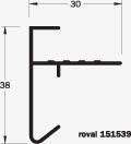 Roval aluminium daktrim  38 x 30 mm, Doe-het-zelf en Verbouw, Dakpannen en Dakbedekking, Ophalen of Verzenden