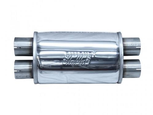 Demper 76mm dubbel ovaal 220/140mm 315mm lang RVS Simons, Auto-onderdelen, Overige Auto-onderdelen, Ophalen of Verzenden