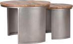 2dekans | DOK 2 Set Bunch Salontafel - Naturel - Mangohout, Huis en Inrichting, Tafels | Eettafels, Ophalen of Verzenden, Zo goed als nieuw