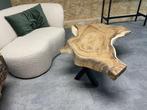 Unieke grillige Salontafel suar, max 100cm bij 70cm doorsnee, Huis en Inrichting, Tafels | Salontafels, 50 tot 100 cm, Teakhout