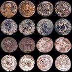 Romeinse Rijk. Lot comprising eight (8) bronze coins:.