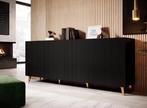 Tabar en Co Dressoirs kast gereeploos 200x40x82 cm Zwart, Verzenden, Nieuw