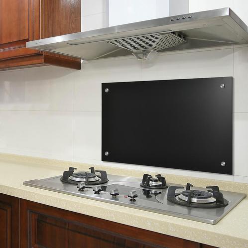 Achterwand spatscherm glas keuken 90x50 cm zwart, Huis en Inrichting, Keuken | Keukenbenodigdheden, Nieuw, Verzenden