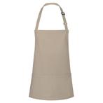 GGM Gastro | KARLOWSKY | Slabbenschort Kort Basic - Zand |, Verzenden, Nieuw, Overige kleuren, Schort