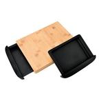 Snijplank | Bamboe | 2 Kunststof Lades | 390x250x40(h)mm Vin, Verzenden, Nieuw in verpakking