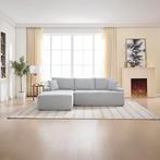 Coredo Bank - Corduroy bekleding - Links - Lichtgrijs, Huis en Inrichting, Banken | Bankstellen, Verzenden, Nieuw