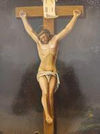 Franse school (XIX) - NO RESERVE - Cristo en la Cruz, Antiek en Kunst