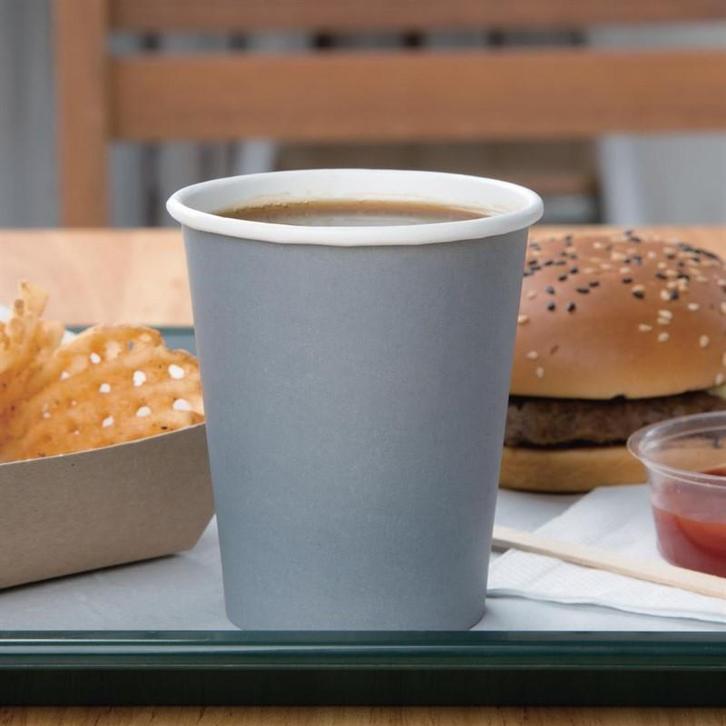 Fiesta Recyclable koffiebekers enkelwandig blauwgrijs 225ml, Huis en Inrichting, Keuken | Keukenbenodigdheden, Verzenden