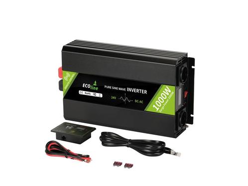 Omvormer 24V Naar 220V/230V - 1000w  - Zuivere sinus, Auto-onderdelen, Elektronica en Kabels, Nieuw, Verzenden