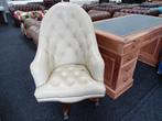 Chesterfield Maarssen ! Creme Leren Chesterfield Bureaustoel, Ophalen, Zo goed als nieuw, Bureaustoel