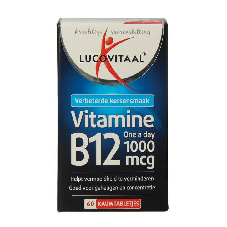 Lucovitaal Vitamine B12 1000mcg 60 Kauwtabletten, Sport en Fitness, Gezondheidsproducten en Wellness, Verzenden