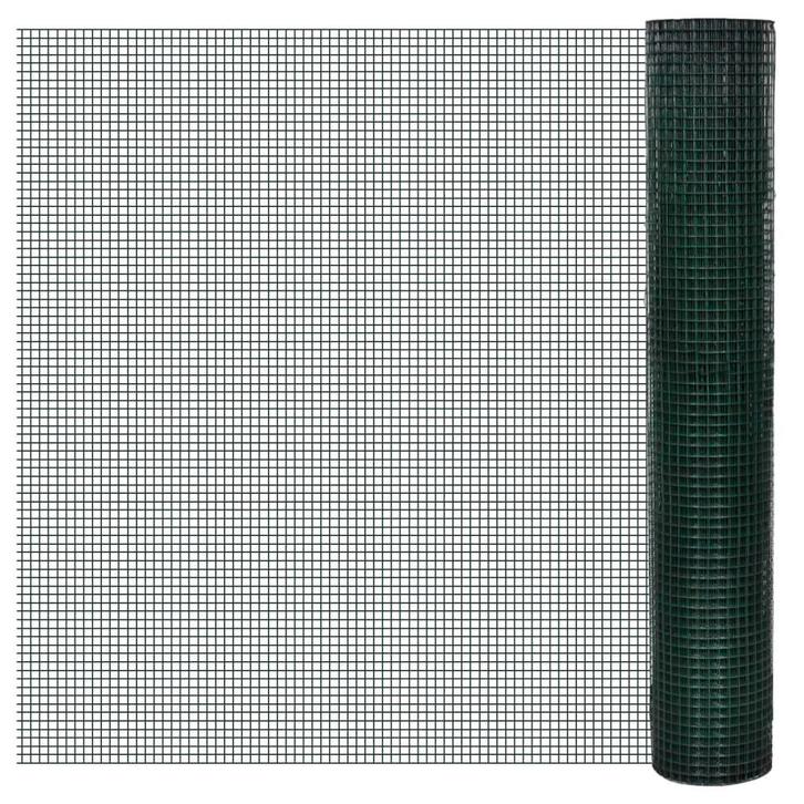 vidaXL Kippengaas 25x1 m gegalvaniseerd staal met, Tuin en Terras, Schuttingen, Nieuw, IJzer, 1 tot 2 meter, Verzenden