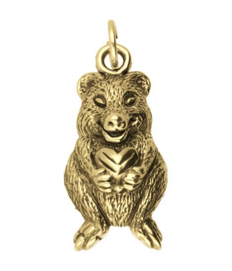 Gouden Wallaby - Kangoeroe kettinghanger, Sieraden, Tassen en Uiterlijk, Kettinghangers, Verzenden