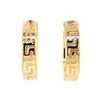 Gouden meander oorringen 14 krt, Sieraden, Tassen en Uiterlijk, Ophalen of Verzenden, Nieuw