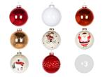 Online veiling: Kerstballen 'Glas' - Rood- Set van 24 stuks|