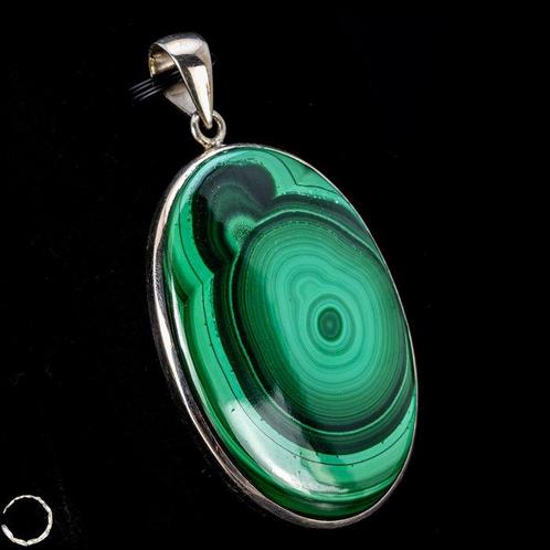 Zeer zeldzame natuurlijke malachiet 925 zilver 112,1 karaat-, Verzamelen, Mineralen en Fossielen