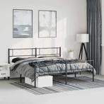 vidaXL Bedframe met hoofd- en voeteneinde metaal zwart, Huis en Inrichting, Slaapkamer | Bedden, Verzenden, Zwart, Overige maten