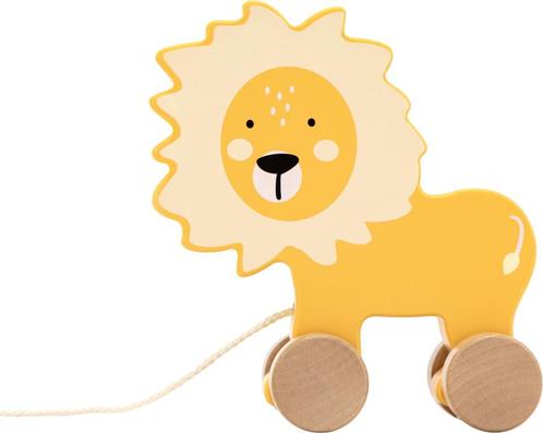 Tryco Houten Leeuw Trekfiguur TR-303022, Kinderen en Baby's, Speelgoed | Houten speelgoed, Nieuw, Verzenden