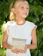 Trouwring kussen van jute en kant, Verzenden, Beige, Sweet-One, Nieuw