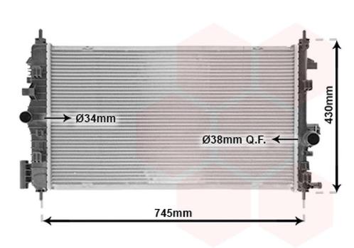RADIATOR VOOR CHEVROLET MALIBU 2012-2015 1300292, Auto-onderdelen, Airco en Verwarming, Nieuw, Ophalen of Verzenden