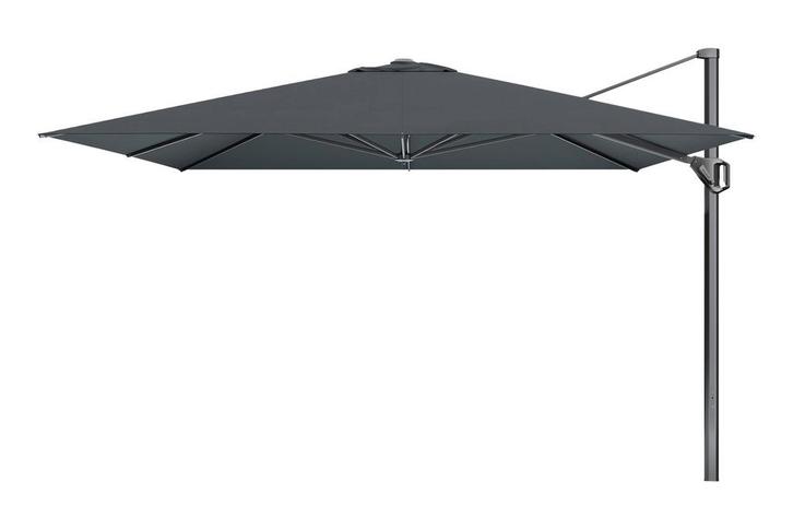 Platinum Challenger Telescope parasol - 3,5x3,5 cm. F. Black, Tuin en Terras, Parasols, Zweefparasol, Nieuw, Kantelbaar, Verzenden