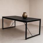 Mangohouten Eettafel Rechthoek Duncan 200 cm Zwart, Huis en Inrichting, Tafels | Eettafels, Verzenden, 50 tot 100 cm, Industriële meubels