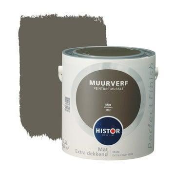 Histor Perfect Finish Muurverf Mat - Mus 6947 - 2,5 Liter, Doe-het-zelf en Verbouw, Verf, Beits en Lak, Verf, Overige kleuren