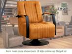 Leren draaifauteuil Galaxy - Kenia Cognac (cognac) -, Huis en Inrichting, Nieuw, Ophalen of Verzenden, 50 tot 75 cm, Industrieel, Modern