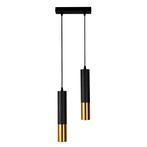 Dubbele langwerpige hanglamp 29CM | Zwart/ Goud | 2x GU10, Huis en Inrichting, Lampen | Hanglampen, Ophalen of Verzenden, Nieuw