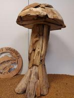 Beeld, Paddestoel xl in teak - 80 cm - Teak