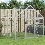 vidaXL Volière 1,79x2x1,85 m aluminium zilverkleurig, Verzenden, Nieuw