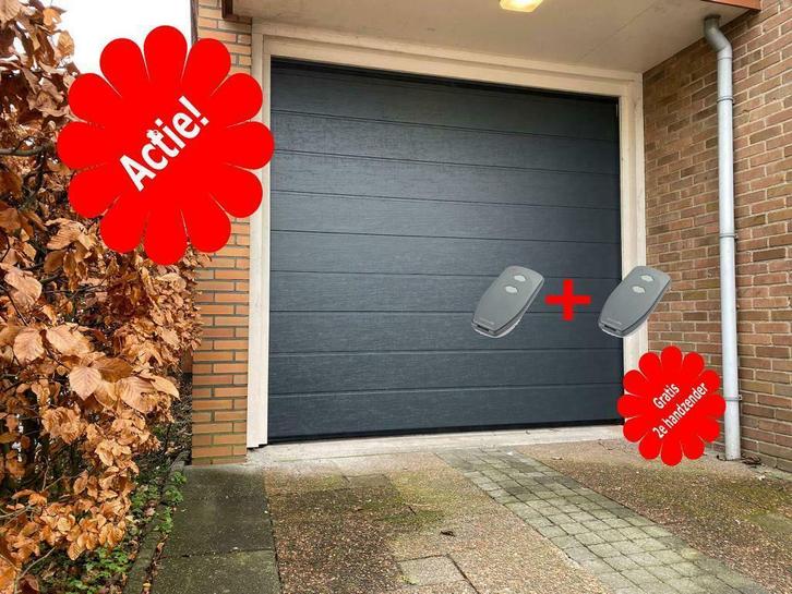 Topkwaliteit Sectionaaldeuren, nu 2e handzender GRATIS!, Doe-het-zelf en Verbouw, Deuren en Horren, Garagedeur, Nieuw, Metaal