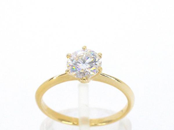 Veiling - Gouden solitair ring briljant, Sieraden, Tassen en Uiterlijk, Ringen